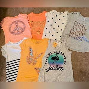 Lot of 7 Girls Shirts